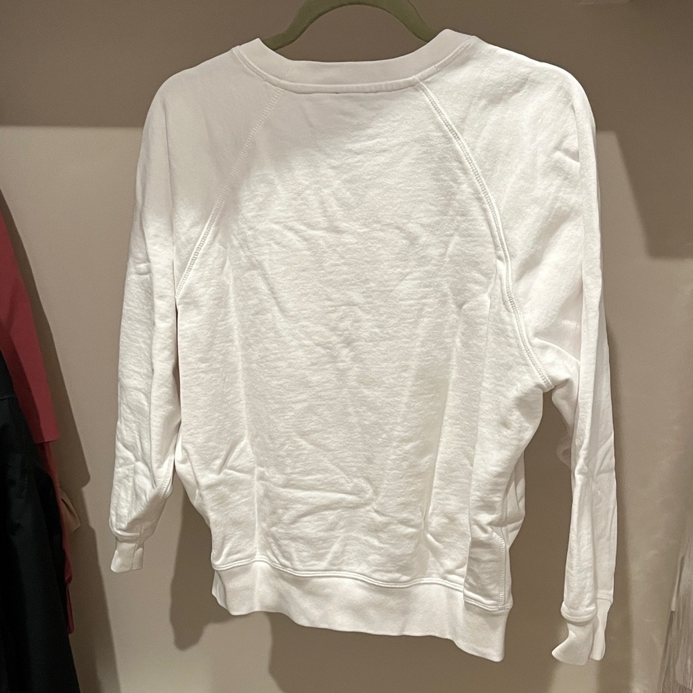 J. Crew White Crewneck Sweatshirt with Green "GARDENER" Print - Picture 3 of 4